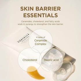 SKIN1004 ingredient graphic showing ceramides and lipids for barrier support