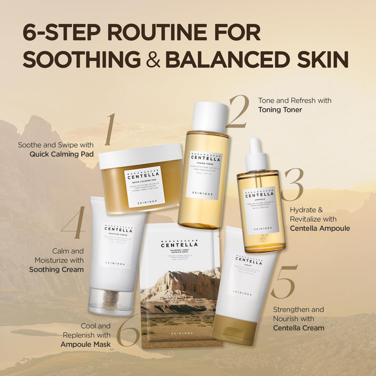 SKIN1004 on bathroom shelf in routine setting showing daily use benefit