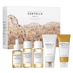 SKIN1004 travel kit front packaging showing five centella minis for easy routine