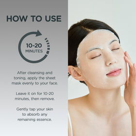 SKIN1004 five individual mask pouches with size reference