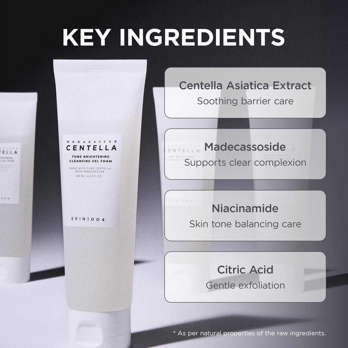 SKIN1004 foam lather in hand illustrating easy makeup removal