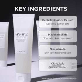 SKIN1004 foam lather in hand illustrating easy makeup removal