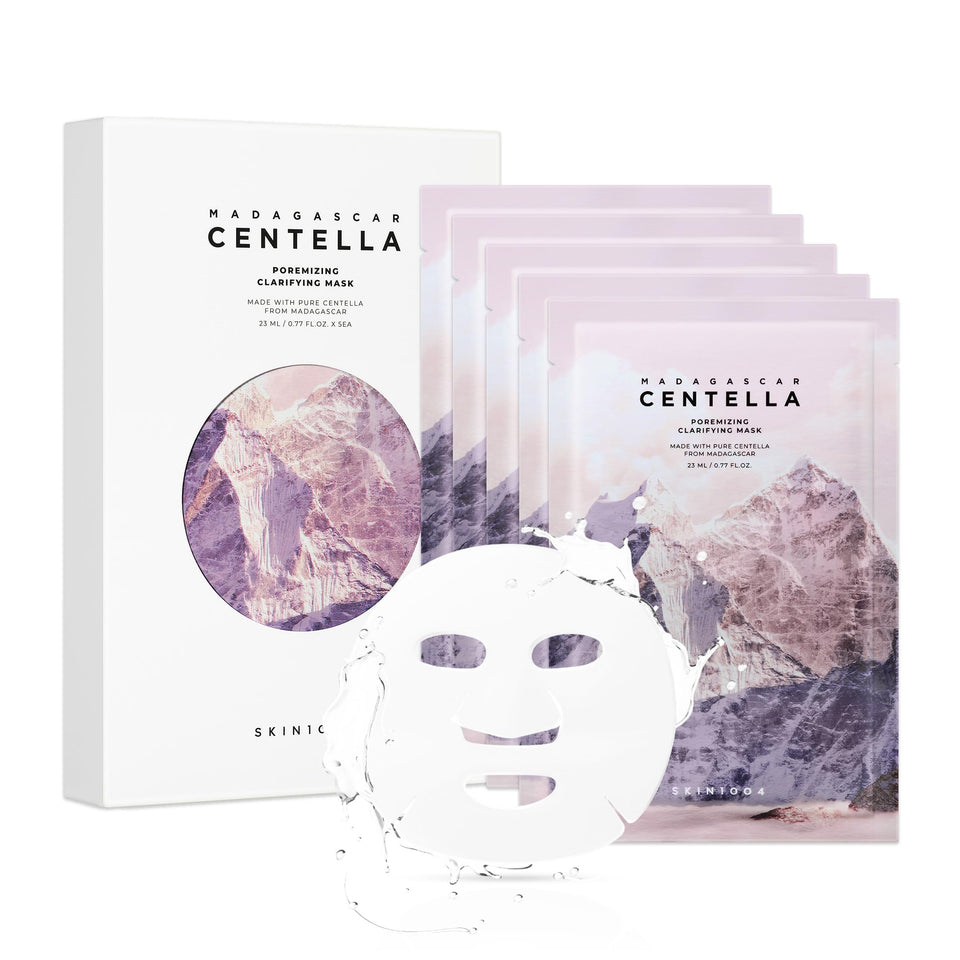 SKIN1004 front packaging showing product name and five pouches benefits