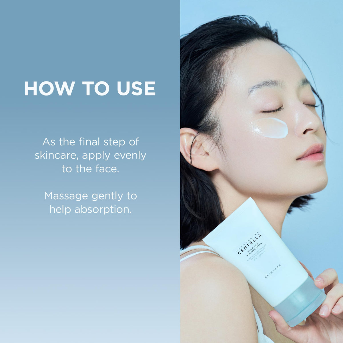 SKIN1004 before and after cheek application showing visible plumping