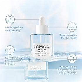 SKIN1004 close-up label highlighting active ingredients and clarity benefit