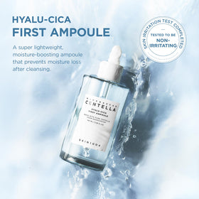 SKIN1004 dropper dispensing clear drops, demonstrating controlled product application