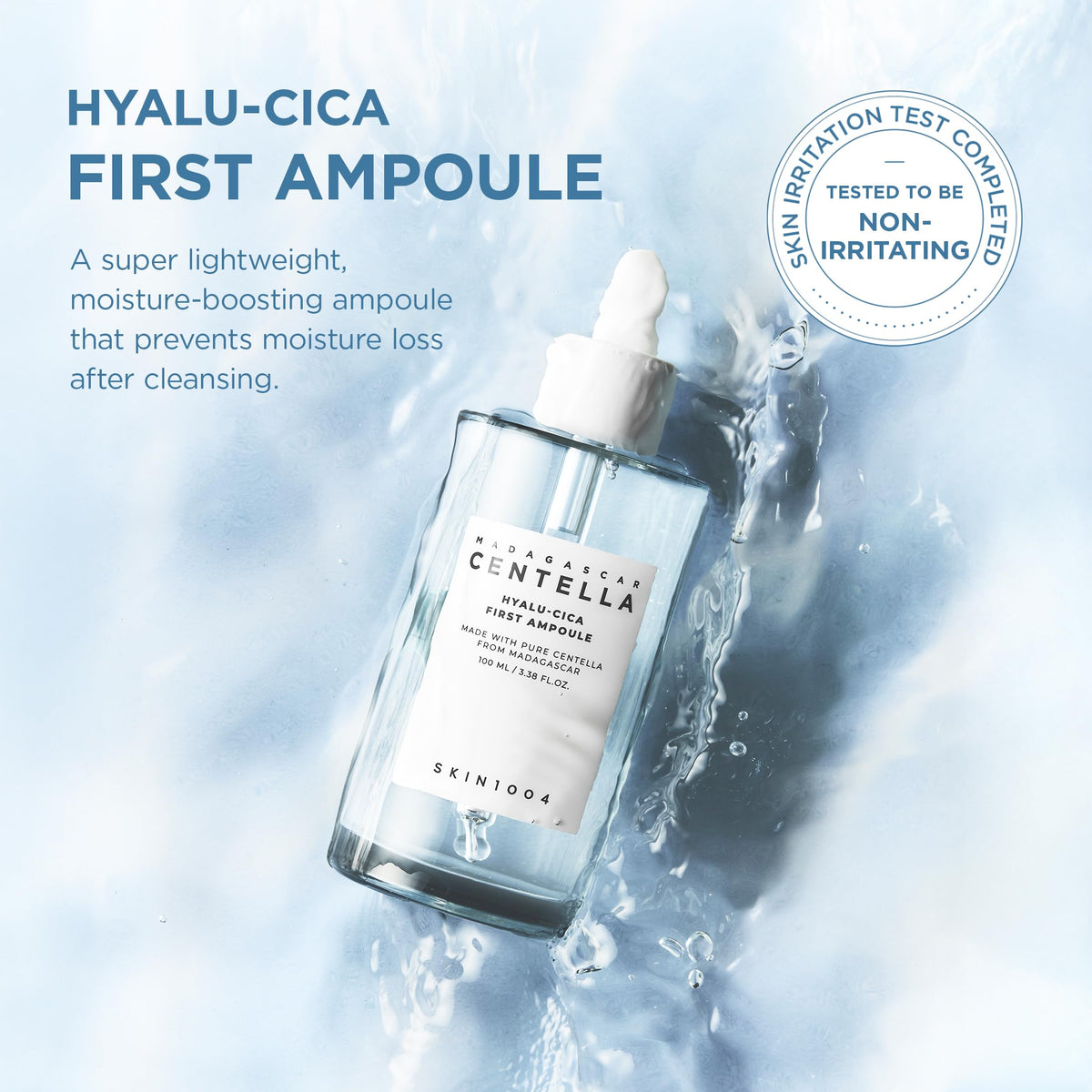 SKIN1004 hyalu-cica watery texture pouring for quick absorption benefit