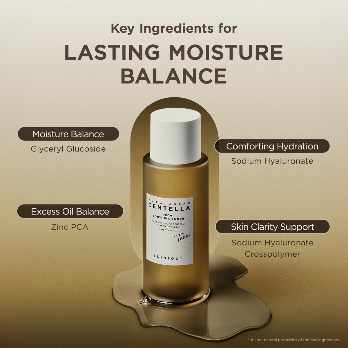 SKIN1004 bottle beside serums in bathroom showing routine prep benefit