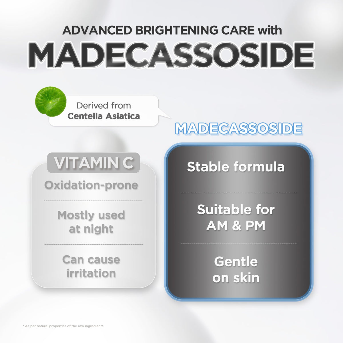 SKIN1004 product label close-up listing niacinamide and tranexamic acid