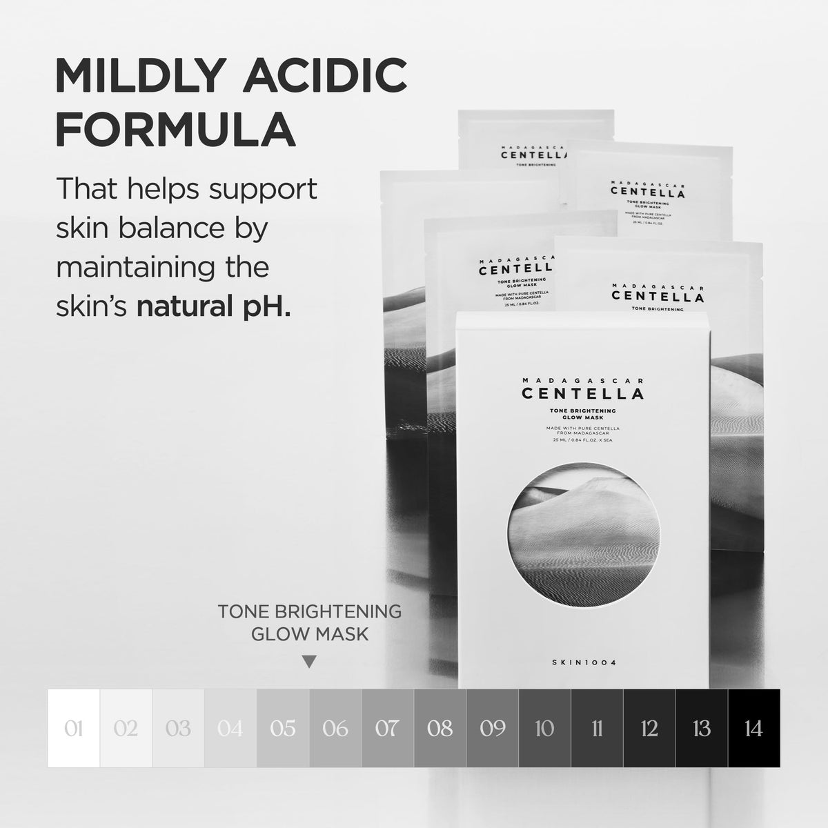 SKIN1004 mask applied to face demonstrating soothing coverage