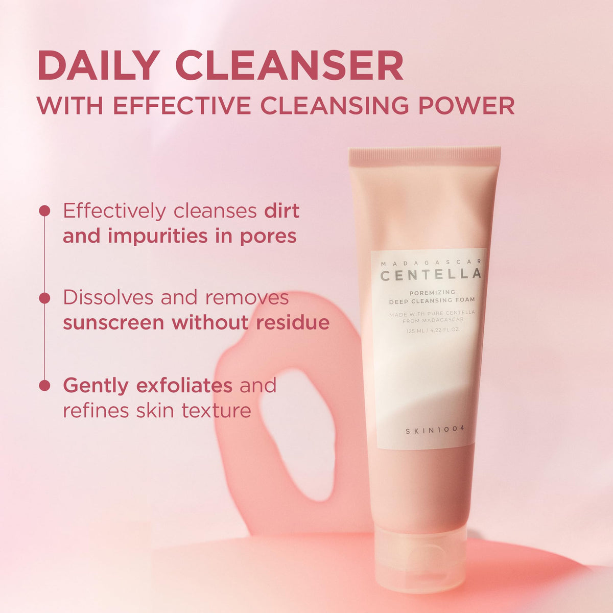 SKIN1004 Centella Asiatica leaves from Madagascar highlighting soothing support