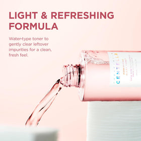 SKIN1004 cotton pad with toner indicating gentle exfoliation and cleansing