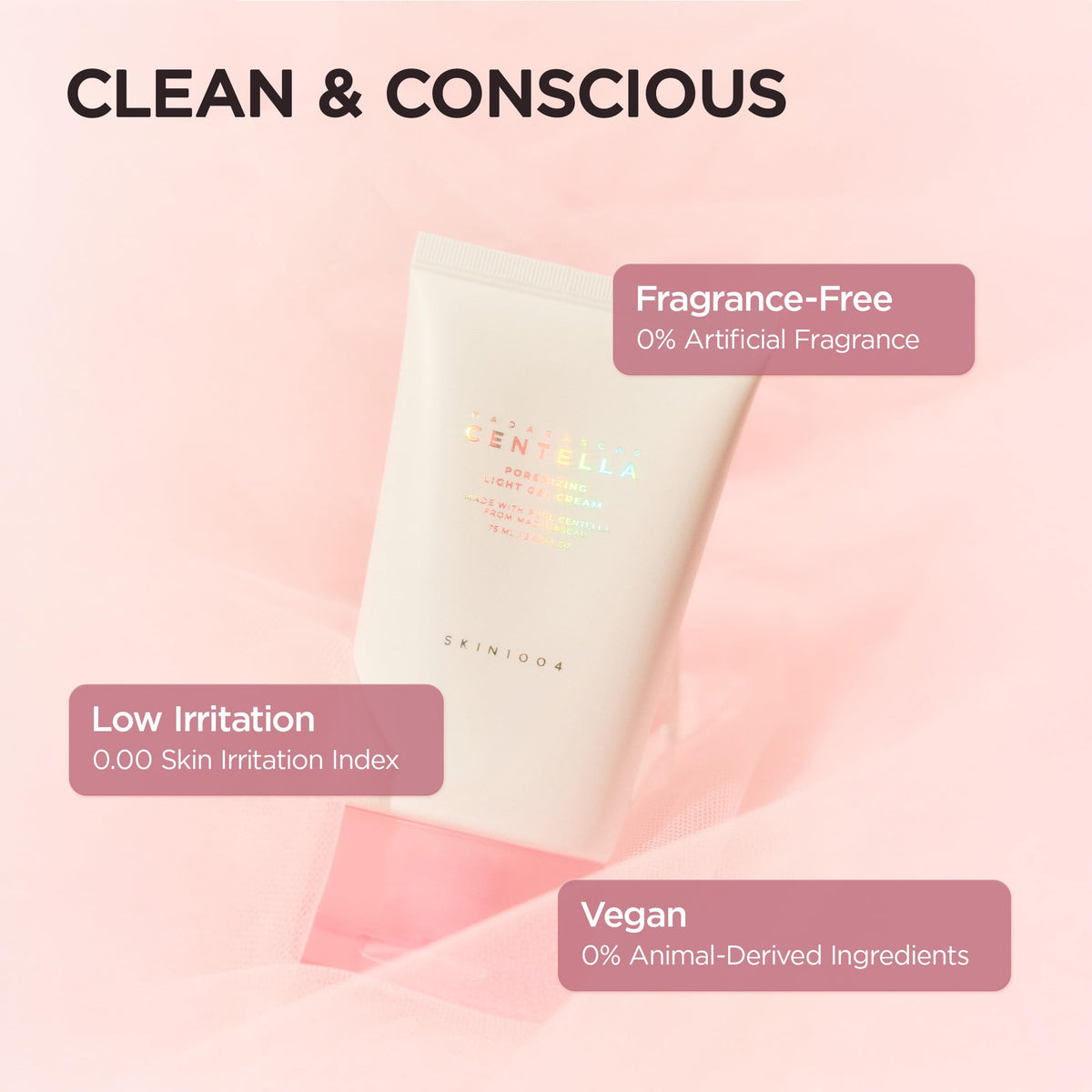 SKIN1004 before and after skin texture comparison showing smoother appearance