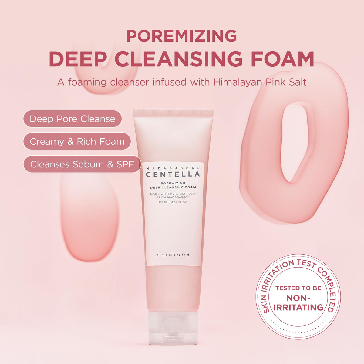 SKIN1004 creamy foam texture close-up showing rich lather for gentle cleansing