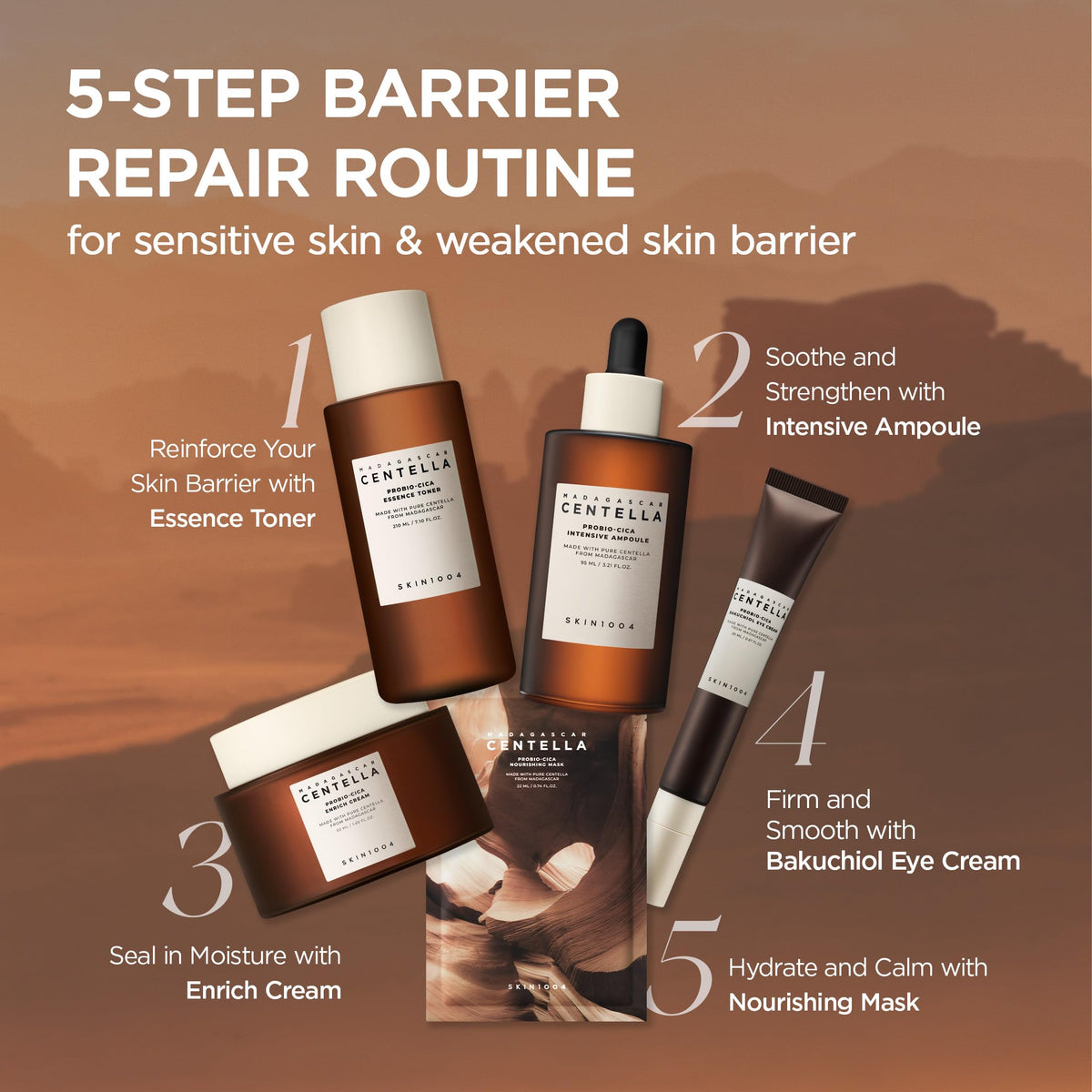 SKIN1004 jar next to a coin showing 50ml size and travel-friendly benefit