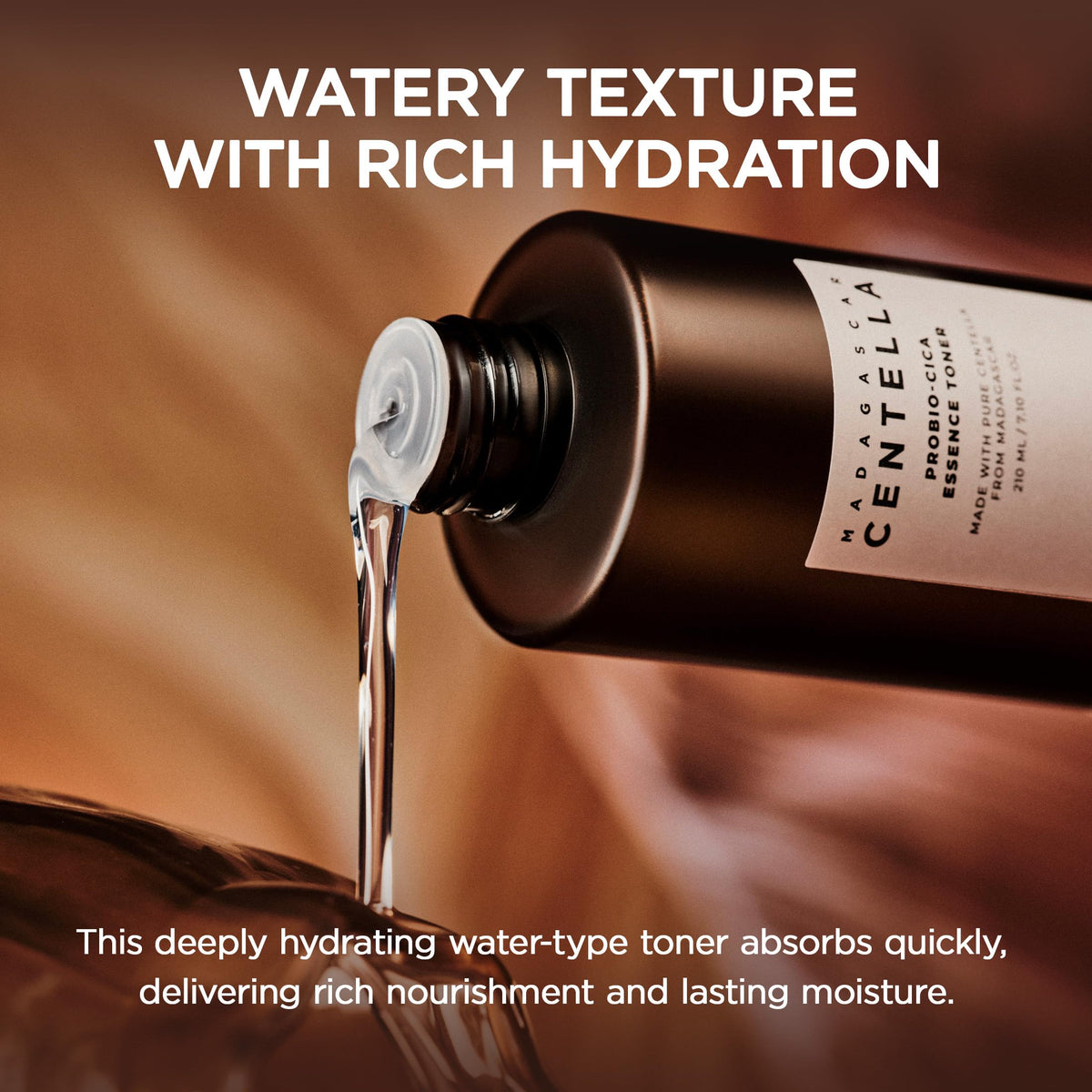 SKIN1004 bottle in hand showing 210ml scale and travel-friendly size
