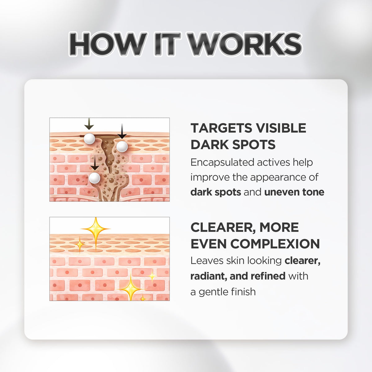 SKIN1004 serum applied on skin demonstrating fast absorption and glow