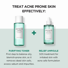 SKIN1004 lifestyle on bathroom shelf suggesting daily calming skincare routine