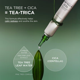 SKIN1004 close-up of label highlighting key Centella and Tea-Trica ingredients