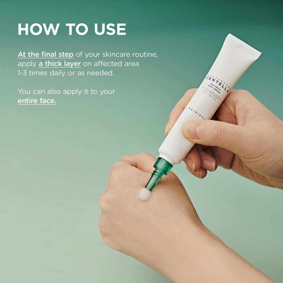 SKIN1004 on bathroom shelf in minimalist setting conveying daily routine ease