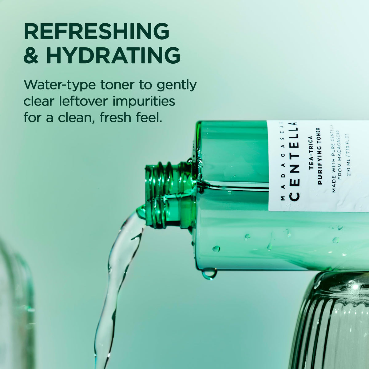 SKIN1004 being patted into skin for gentle absorption and soothing benefit