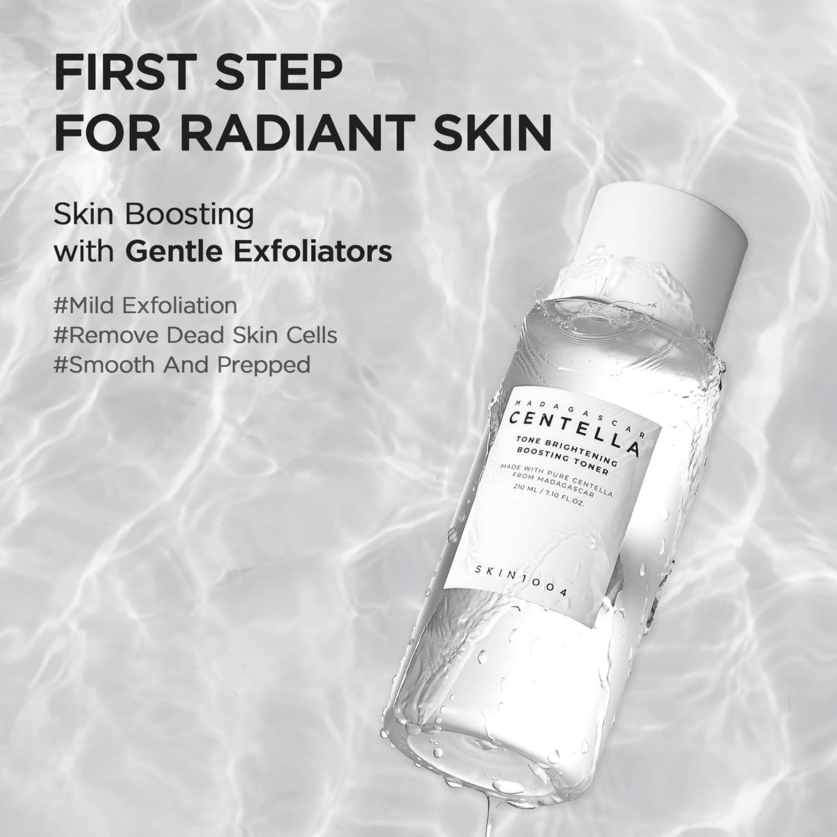 SKIN1004 back label close-up highlighting ingredients and safe formulation benefit