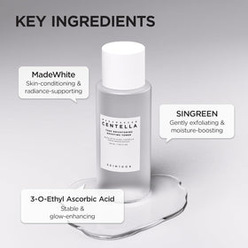 SKIN1004 centella drop on leaf close-up illustrating soothing Madagascar extract benefit