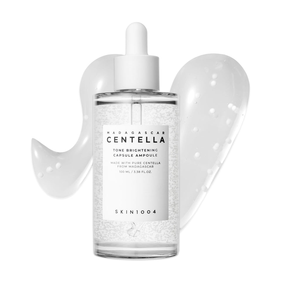 SKIN1004 front bottle showing sleek ampoule design and clear label benefits