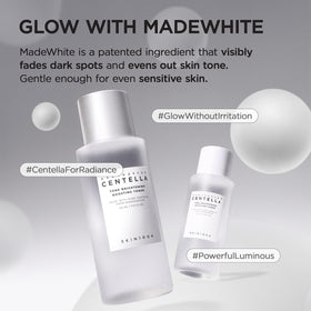 SKIN1004 pouring watery toner texture demonstrating fast-absorbing hydration benefit