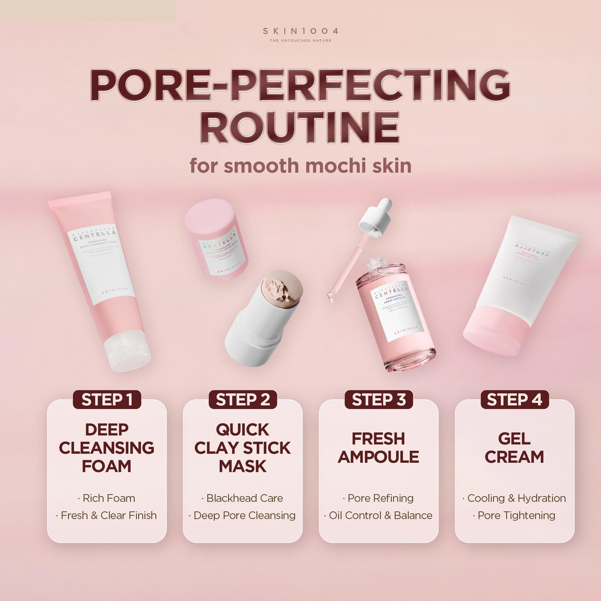 SKIN1004 in a travel bag ready for on-the-go pore care benefit