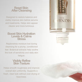 SKIN&CO toner being applied to hand demonstrating ease of use and absorption