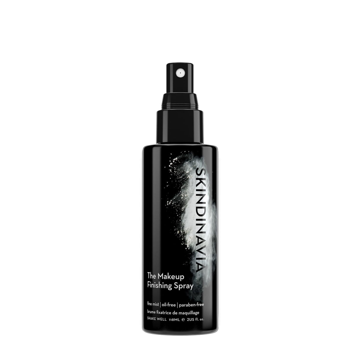 SKINDINAVIA bottle front view showing compact travel size and durable design