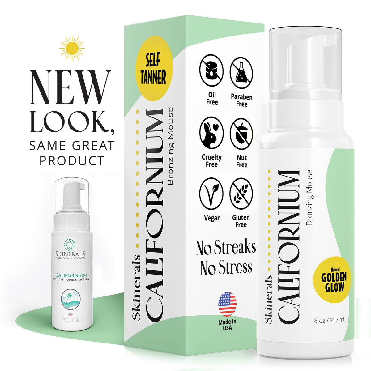 Skinerals on bathroom vanity in lifestyle setting, shows easy daily use