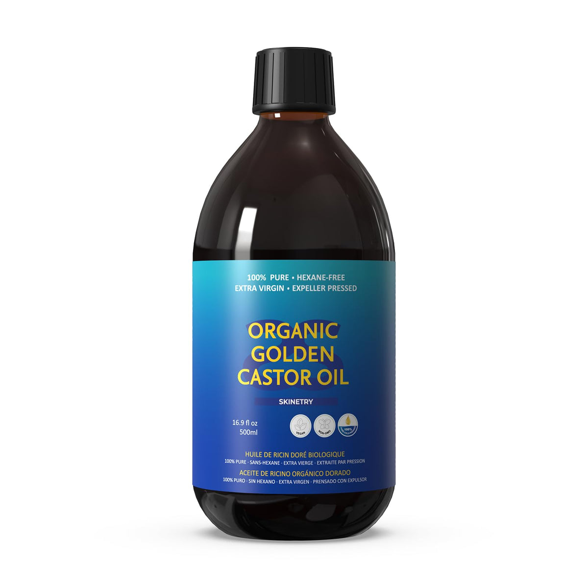 Skinetry front bottle 500ml showing size and packaging benefit hydration