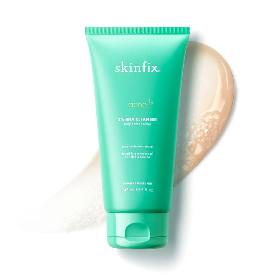 Skinfix front packaging showing cleanser and acne-targeting benefits