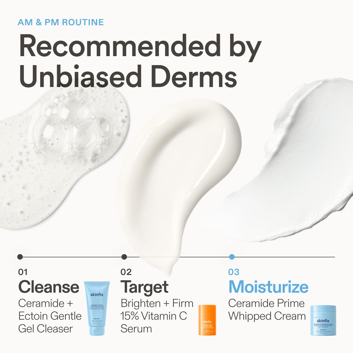 Skinfix cream applied under foundation demonstrating non-pilling base benefit