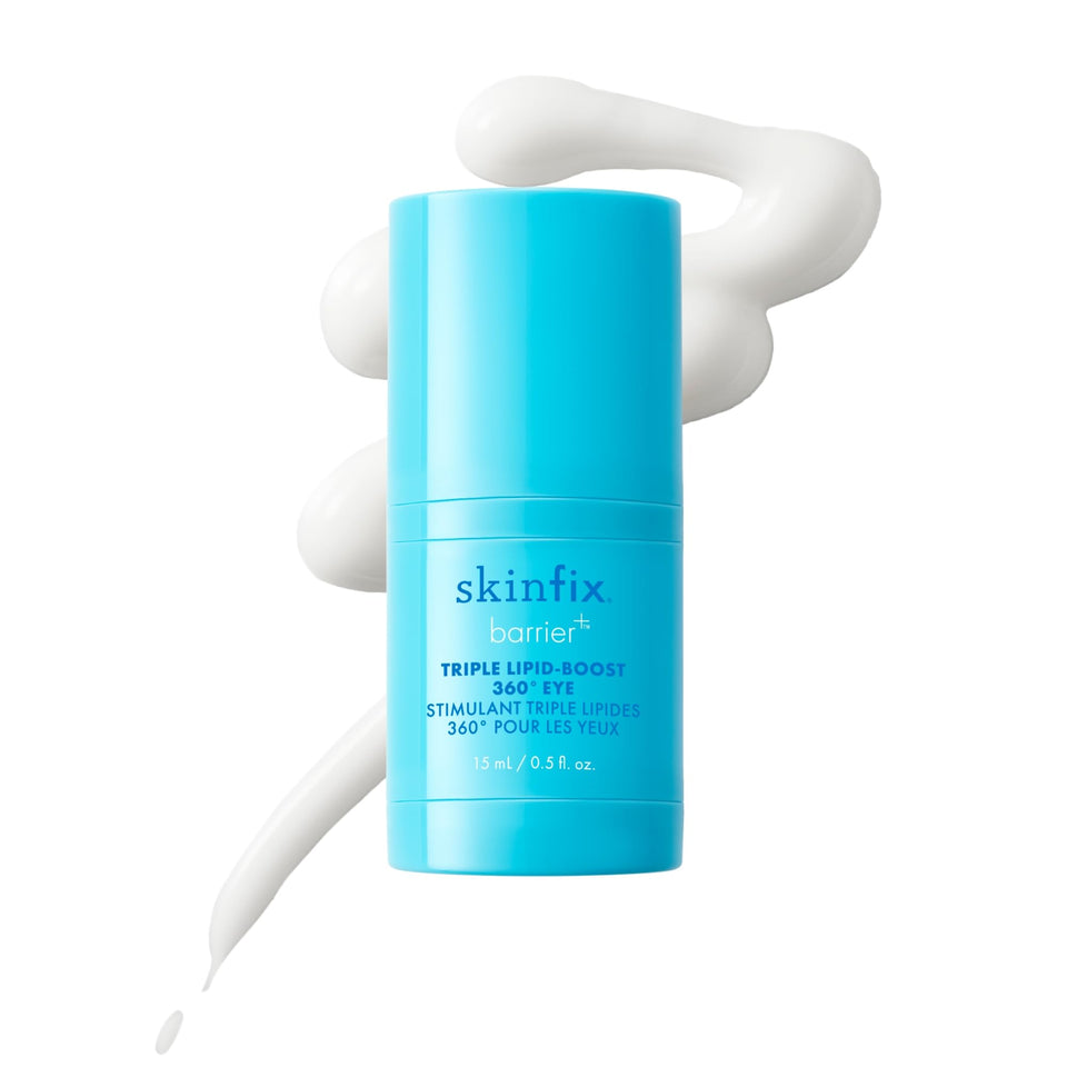 Skinfix front packaging showing compact 0.5 fl oz jar, promotes smoothness