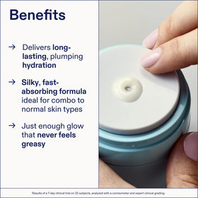 Skinfix gel cream next to hand for size scale and travel-friendly convenience