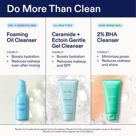 Skinfix label close-up highlighting fragrance-free and clean formulation