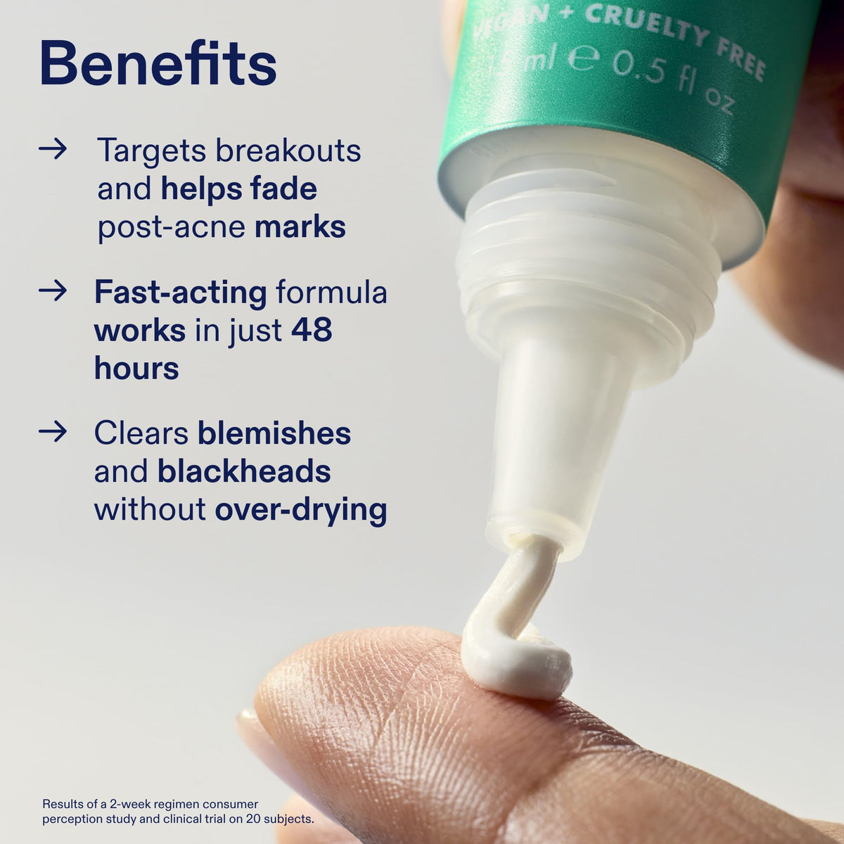 Skinfix packaging back details showing usage and ingredient transparency benefit