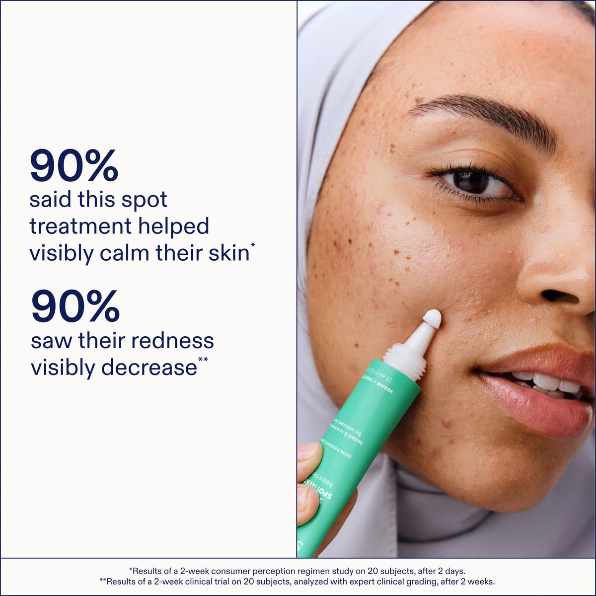 Skinfix bottle in hand to show 0.5 fl oz scale for travel-friendly benefit