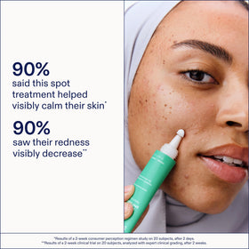 Skinfix bottle in hand to show 0.5 fl oz scale for travel-friendly benefit