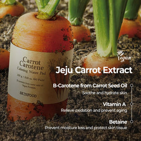 SKINFOOD pouring carrot-rich essence to show concentrated hydration and calming benefits
