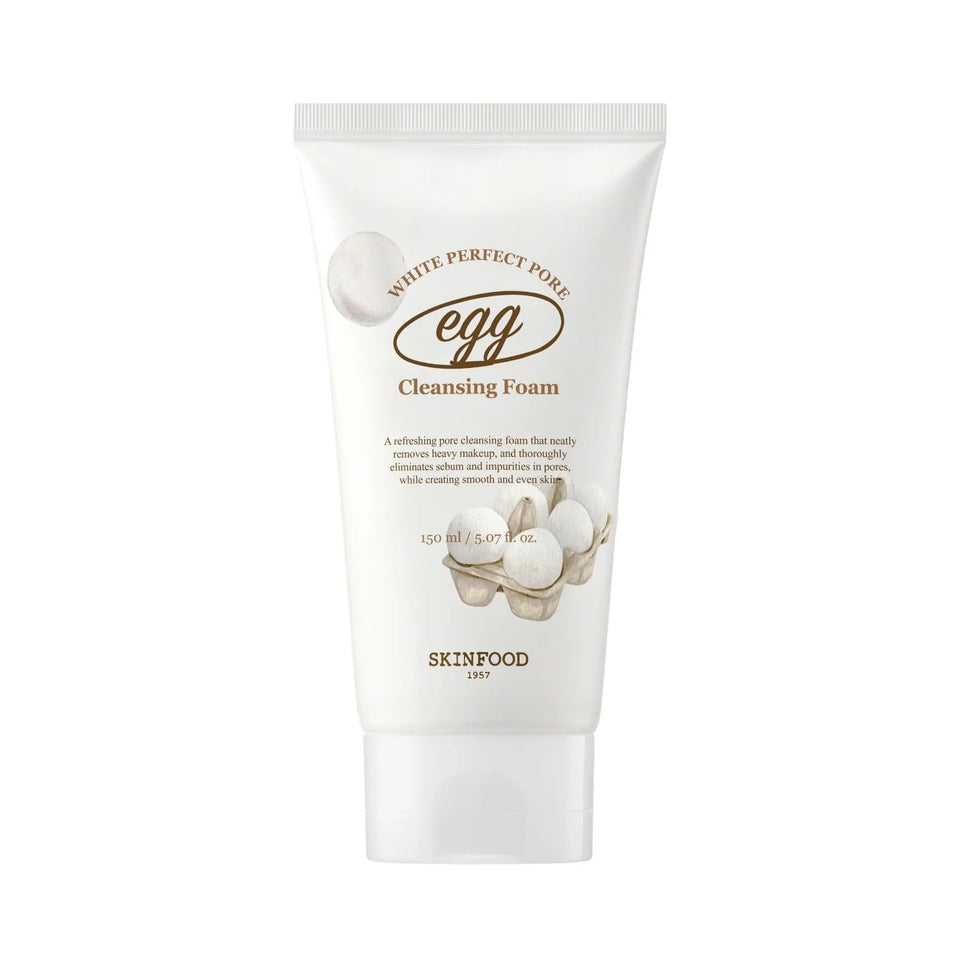 SKINFOOD front packaging showing cleanser bottle and label with benefits