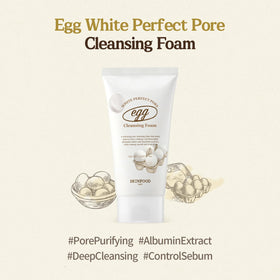 SKINFOOD pump dispensing rich foam for gentle pore cleansing and ease