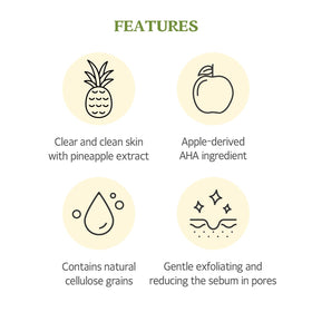 SKINFOOD 1957 pineapple gel used then rinsed showing smoother hydrated skin