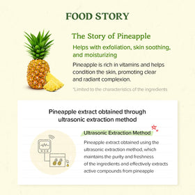 SKINFOOD 1957 pineapple and aloe ingredients display highlighting natural extracts