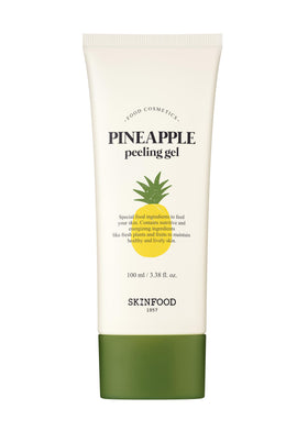 SKINFOOD 1957 pineapple peeling gel front packaging showing bottle benefit