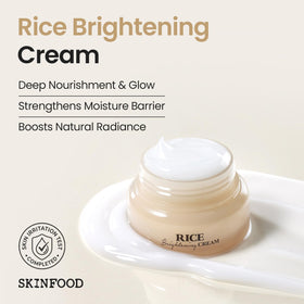 SKINFOOD cream texture closeup highlighting lightweight absorbable finish