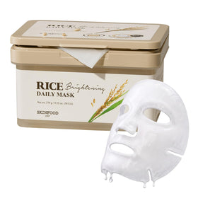 SKINFOOD Rice Daily Mask front packaging showing large 30-sheet supply benefit